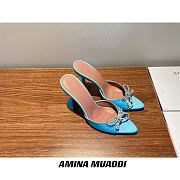 Amina Muaddi Blue Begum Sling Heels - 3