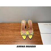 Amina Muaddi Yellow Begum Sling Heels - 2