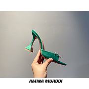 Amina Muaddi Green Begum Sling Heels - 6