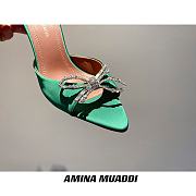 Amina Muaddi Green Begum Sling Heels - 5