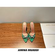 Amina Muaddi Green Begum Sling Heels - 2