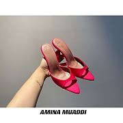 Amina Muaddi Pink Sling Heels - 5