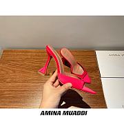Amina Muaddi Pink Sling Heels - 3