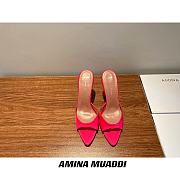Amina Muaddi Pink Sling Heels - 2