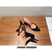 Amina Muaddi Black Sling Heels - 2