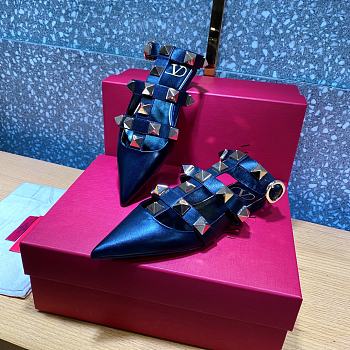 ROMAN STUD CALFSKIN BALLET FLAT BLACK XW2S0BY5ZWM0NO