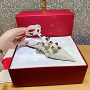 ROMAN STUD CALFSKIN BALLET FLAT LIGHT IVORY XW2S0BY5ZWMI16 - 3