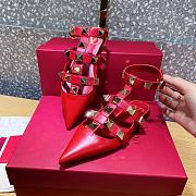 ROMAN STUD CALFSKIN BALLET FLAT ROSSO VALENTINO XW2S0BY5ZWM0RO - 1
