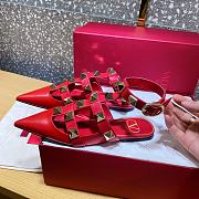 ROMAN STUD CALFSKIN BALLET FLAT ROSSO VALENTINO XW2S0BY5ZWM0RO - 6