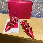 ROMAN STUD CALFSKIN BALLET FLAT ROSSO VALENTINO XW2S0BY5ZWM0RO - 4