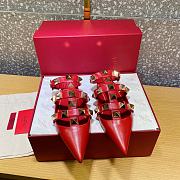 ROMAN STUD CALFSKIN BALLET FLAT ROSSO VALENTINO XW2S0BY5ZWM0RO - 3