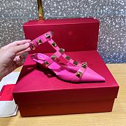 ROMAN STUD CALFSKIN PUMP PINK 40 MM - 5