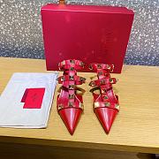ROMAN STUD CALFSKIN PUMP ROSSO VALENTINO 40 MM - 1