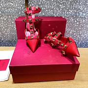 ROMAN STUD CALFSKIN PUMP ROSSO VALENTINO 40 MM - 5