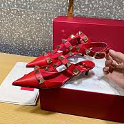 ROMAN STUD CALFSKIN PUMP ROSSO VALENTINO 40 MM - 4