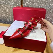 ROMAN STUD CALFSKIN PUMP ROSSO VALENTINO 40 MM - 3