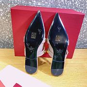 ROMAN STUD FLAT MULE IN CALFSKIN ROSE QUARTZ - 4