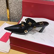 ROMAN STUD MULE IN CALFSKIN BLACK 65 MM - 3