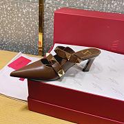 ROMAN STUD MULE IN CALFSKIN FONDANT 65 MM - 6