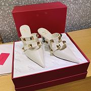 ROMAN STUD MULE IN CALFSKIN LIGHT IVORY 65 MM - 6