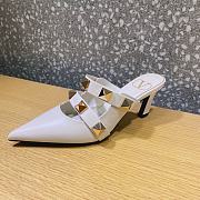 ROMAN STUD MULE IN CALFSKIN LIGHT IVORY 65 MM - 5