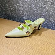 ROMAN STUD MULE IN CALFSKIN LIME SORBET 65 MM - 5