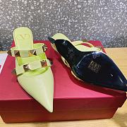 ROMAN STUD MULE IN CALFSKIN LIME SORBET 65 MM - 4