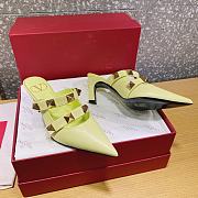 ROMAN STUD MULE IN CALFSKIN LIME SORBET 65 MM - 3