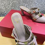 ROMAN STUD MULE IN CALFSKIN ROSE QUARTZ 65 MM - 6