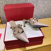 ROMAN STUD MULE IN CALFSKIN ROSE QUARTZ 65 MM - 3