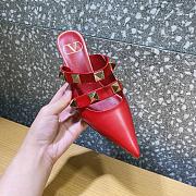 ROMAN STUD MULE IN CALFSKIN ROSSO VALENTINO 65 MM - 6