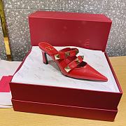 ROMAN STUD MULE IN CALFSKIN ROSSO VALENTINO 65 MM - 3