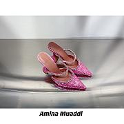 AMINA MUADDI Gilda Pink Satin Slipper - 3