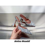 AMINA MUADDI Gilda White Crystal Slide Sandals - 1