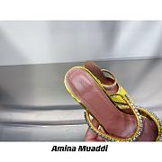 AMINA MUADDI Gilda Yellow Crystal Slide Sandals - 2