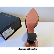 Amina Muaddi Black & Silver Henson Heeled Sandals - 5