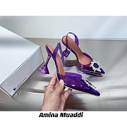 AMINA MUADDI Begum Purple Plexi Jewel Pumps - 6