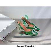 AMINA MUADDI Begum Green Plexi Jewel Pumps - 5