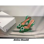 AMINA MUADDI Begum Green Plexi Jewel Pumps - 4