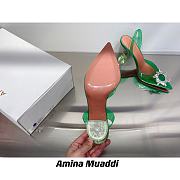 AMINA MUADDI Begum Green Plexi Jewel Pumps - 3