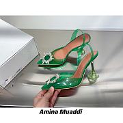 AMINA MUADDI Begum Green Plexi Jewel Pumps - 2