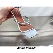 Amina Muaddi GILDA WHITE PATENT & WHITE CRYSTALS - 3