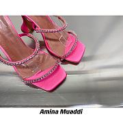 Amina Muaddi Gilda Sandal Ruby Satin & Ruby Crystal - 2