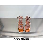 Amina Muaddi GILDA TAN PATENT & WHITE CRYSTALS - 5
