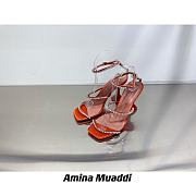Amina Muaddi GILDA TAN PATENT & WHITE CRYSTALS LOW - 4