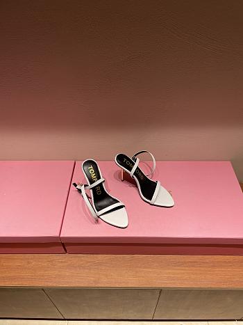 TOM FORD SHINY LEATHER PADLOCK POINTY NAKED SANDAL W2272T-LKD002