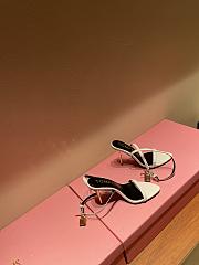 TOM FORD SHINY LEATHER PADLOCK POINTY NAKED SANDAL W2272T-LKD002 - 6