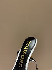 TOM FORD SHINY LEATHER PADLOCK POINTY NAKED SANDAL W2272T-LKD002 - 4