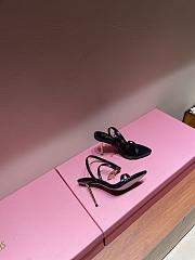 TOM FORD SHINY BLACK LEATHER PADLOCK POINTY NAKED SANDAL W2272T-LKD002 - 5