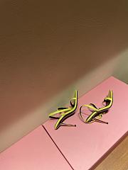 TOM FORD SHINY YELLOW LEATHER PADLOCK POINTY NAKED SANDAL W2272T-LKD002 - 6
